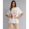 image:imageRoxy Womens Oversized TShirt Casual Baggy Shortsleeve Crew Neck Tee Cotton Comfort Basic Everyday Shirt Relaxed FitBel Air Blue 241