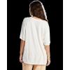 image:imageRoxy Womens Oversized TShirt Casual Baggy Shortsleeve Crew Neck Tee Cotton Comfort Basic Everyday Shirt Relaxed FitSnow White 233