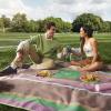 image:imageRoxy SandFree Beach Mat  Large Waterproof Outdoor Picnic Blanket Lightweight Foldable Mat for Beach Camping Park or Travel  Fits 46 People QuickDry DurableBeach Mat