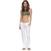image:imageRoxy Womens Oceanside Pant Linen Pockets Comfortable Breathable Summer Beach Cover Up Elastic Drawstring WaistSea Salt