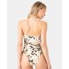 image:imageRoxy Womens OnePiece Swimsuit  Side Tie Tummy Control Bandeau Bathing Suit QuickDry FabricBlack Multi