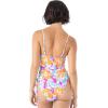 image:imageRoxy Womens OnePiece Swimsuit  Side Tie Tummy Control Bandeau Bathing Suit QuickDry FabricMotley