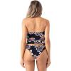image:imageRoxy Womens Bandeau Tankini Top Swim Shirt with with Detachable Straps and Removable CupsBrownBlack Combo