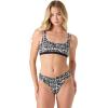 image:imageRoxy Womens Banded Sport Bralette Bikini Top Swim Top QuickDry Removable Pads UPF 50BlackIvory