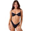 image:imageRoxy Womens Bikini Top  Underwire Adjustable Straps UPF 50 QuickDry Surf Swim BeachwearAnthracite