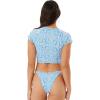 image:imageRoxy Womens Crop Top Rash Guard  UPF 50 QuickDry Swim Shirt Pool Surf Beach Water SportsBlue
