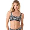 image:imageRoxy Womens Banded Sport Bralette Bikini Top Swim Top QuickDry Removable Pads UPF 50BlackIvory