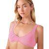 image:imageRoxy Womens Bralette Bikini Top  QuickDry Swim Top with Removable Pads UPF 50Pinkwhite
