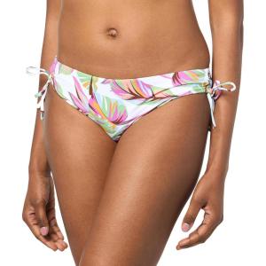 image:imageRoxy Womens Side Tie Cheeky Bikini Bottoms  Low Rise Swimwear UPF 50 Sun ProtectionWhite Multi