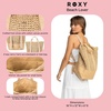 image:imageRoxy Womens Beach Tote Bag  Travel  Vacation  Straw  Lightweight  BreathableBeach Lover  Natural