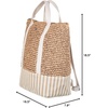image:imageRoxy Womens Beach Tote Bag  Travel  Vacation  Straw  Lightweight  BreathableBeach Lover  NaturalWhite