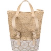 image:imageRoxy Womens Beach Tote Bag  Travel  Vacation  Straw  Lightweight  BreathableBeach Lover  Portabella Tropical Tile