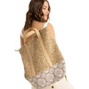 image:imageRoxy Womens Beach Tote Bag  Travel  Vacation  Straw  Lightweight  BreathableBeach Lover  Portabella Tropical Tile