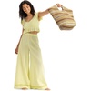 image:imageRoxy Womens Beach Tote Bag  Travel  Vacation  Straw  Lightweight  BreathableCoco Pearl  Natural Sea
