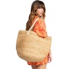 image:imageRoxy Womens Beach Tote Bag  Travel  Vacation  Straw  Lightweight  BreathableRitual Kiss  Natural