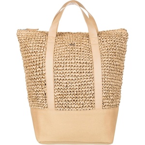 image:imageRoxy Womens Beach Tote Bag  Travel  Vacation  Straw  Lightweight  BreathableBeach Lover  Natural