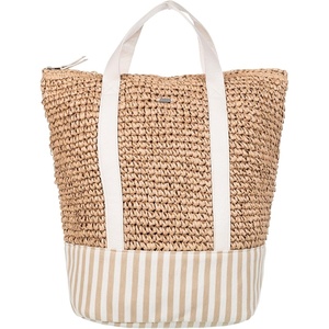 image:imageRoxy Womens Beach Tote Bag  Travel  Vacation  Straw  Lightweight  BreathableBeach Lover  NaturalWhite