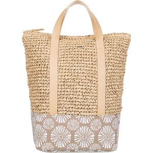 image:imageRoxy Womens Beach Tote Bag  Travel  Vacation  Straw  Lightweight  BreathableBeach Lover  Portabella Tropical Tile