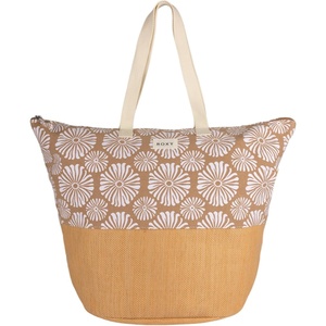 image:imageRoxy Womens Beach Tote Bag  Travel  Vacation  Straw  Lightweight  BreathableWaikiki Life  Portabella Tile