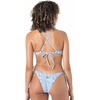image:imageRoxy Womens Bikini Bottoms  UPF 50 QuickDry Stretch Fabric Side Tie Checky Swimsuit BottomsAblue