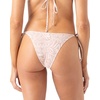 image:imageRoxy Womens Bikini Bottoms  UPF 50 QuickDry Stretch Fabric Side Tie Checky Swimsuit BottomsCamel Ivory