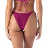image:imageRoxy Womens Side Tie Bikini Bottoms  UPF 50 QuickDry Stretch Fabric Swimsuit Cheeky BottomsRasberry