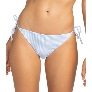 image:imageRoxy Womens Bikini Bottoms  UPF 50 QuickDry Stretch Fabric Side Tie Checky Swimsuit BottomsBel Air