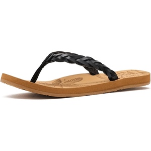 image:imageRoxy Womens Feel Breezie Braided Flip Flop SandalSmooth Black