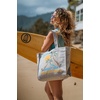 image:imageRoxy Large Capacity Lightweight Causal Cotton Canvas Beach Tote Bag Drink The Wave  Nautral