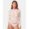 image:imageRoxy Womens Long Sleeve Rashguard  UPF 50 Sun Protection QuickDry Swim ShirtBlue Multi