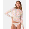 image:imageRoxy Womens Long Sleeve Rashguard  UPF 50 Sun Protection QuickDry Swim ShirtBlue Multi