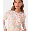 image:imageRoxy Womens Long Sleeve Rashguard  UPF 50 Sun Protection QuickDry Swim ShirtBlue Multi