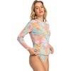 image:imageRoxy Womens Long Sleeve Rashguard  UPF 50 Sun Protection QuickDry Swim ShirtBlue Surf