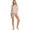 image:imageRoxy Womens Long Sleeve Rashguard  UPF 50 Sun Protection QuickDry Swim ShirtBlue Surf