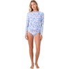 image:imageRoxy Womens Long Sleeve Rashguard  UPF 50 Sun Protection QuickDry Swim ShirtBluegreen