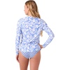 image:imageRoxy Womens Long Sleeve Rashguard  UPF 50 Sun Protection QuickDry Swim ShirtBluegreen