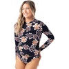 image:imageRoxy Womens Long Sleeve Rashguard  UPF 50 Sun Protection QuickDry Swim ShirtBrown Black