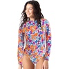 image:imageRoxy Womens Long Sleeve Rashguard  UPF 50 Sun Protection QuickDry Swim ShirtMulti Floral