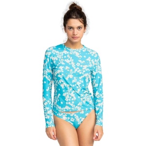 image:imageRoxy Womens Long Sleeve Rashguard  UPF 50 Sun Protection QuickDry Swim ShirtMaui Blue