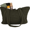 image:imageRoxy Womens Beach Tote Bag  Travel  Vacation  Straw  Lightweight  Breathable Chips and Guacamole  Oil Green