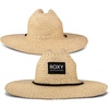 image:imageRoxy Womens Woven Straw Hat  Wide Brim  Adjustable  Sun Protection  Beach  Vacation  NaturalPalm Tree Punch  Black