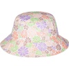 image:imageRoxy Girls Tiny Honey Bucket Hat  Floral Print Wide Brim Soft Cotton Sun ProtectionWhite All About Sol Mini
