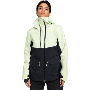 image:imageRoxy Womens Purelines Goretex Stretch Ski Jacket  20k Waterproof 2 Layer Shell Cohaesive Hood SystemButterfly