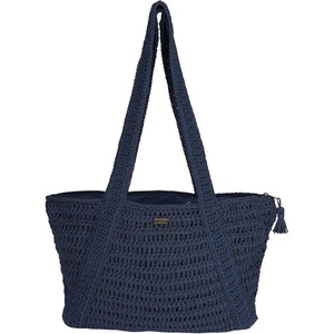 image:imageRoxy Womens Beach Tote Bag  Travel  Vacation  Straw  Lightweight  BreathableChips and Guacamole  Vintage Indigo