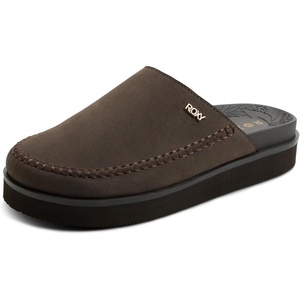 image:imageRoxy Womens Kahiki FleeceLined Slipper ClogSuede Brown